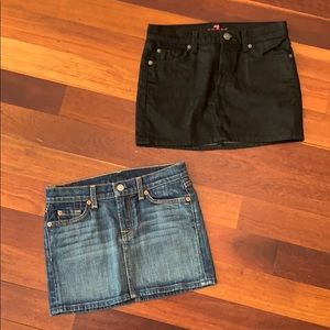Seven Brand Jean Skirts.